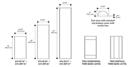 Shaper 673-16-WP-L3/835-UNV-ALP 16" LED Cyclinder Wall Light, Exterior Wall Mounting, 80 CRI, 3500K, 120-277V, Aluminum Paint