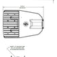 Streetworks ARCH4-300-740-U-T3-A15-AP-10MSP 300W Archeon Contemporary Size 4 Roadway LED Light, 70 CRI, 4000K, 120-277V, 15" Straight Mast Arm, Grey, 10kV MOV Surge Protection Device
