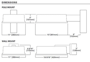 Cooper Streetworks RDG-F04-LED-E-U-SL2-BK-U LED Area Light, 102W, 9668 Lumens, 7 LED LightBAR, 120-277V, Type II with Spill Control, Black Finish