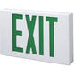 Sure Lites APX7G Thermoplastic LED Exit and Emergency Light, Nickel Cadmium Battery, Green Letters, White Housing