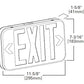 Sure Lites APX7R Thermoplastic LED Exit and Emergency Light, Nickel Cadmium Battery, Red Letters, White Housing