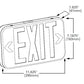 Sure Lites APX7RG LED Exit Sign Thermoplastic Housing with Selectable Red or Green Faces, Nickel Cadmium Battery, White Housing