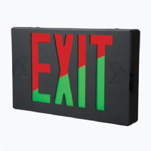 Sure Lites APXH7RG2BK All-Pro Exit, Red Green Selectable, Nickel Cadmium Battery Backup, Remote Capacity, Black Finish