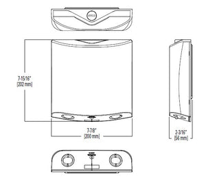 Sure Lites ATLELDWA100WHSD Architectural LED Emergency Light, Wet Location, 0 to 40 Degree Celcius, 100 Lumens Coverage, White, Self-Diagnostics