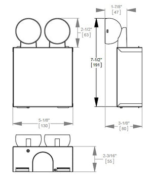 Sure Lites ATLEMINI-2H AtLite LED Emergency Light, Two Heads