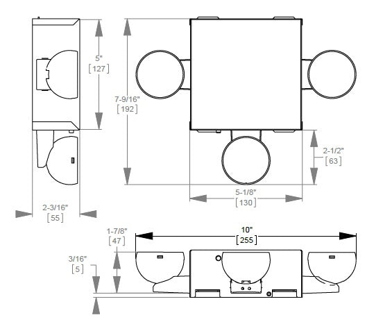 Sure Lites ATLEMINI-3H AtLite LED Emergency Light, Three Heads