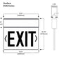 Sure Lites EUS61G LED Edge Lit Exit Sign, Surface Mount, AC Only, Single Face Clear, Green Letter, Anodized Aluminum