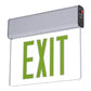 Sure Lites EUS62G LED Edge Lit Exit Sign, Surface Mount, AC Only, Double Face Mirror, Green Letter, Anodized Aluminum