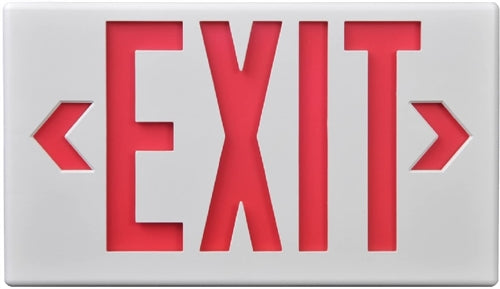 Sure-Lites LPX7 LED Commercial Exit, White Housing, Universal Face, Red and Green Letters, Self-Powered