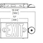 Sure Lites LPXC25R3 LED Polycarbonate Emergency Light Exit Sign Combo, 25 Feet Coverage, 3 Watts Remote Capacity, No Self-Diagnostics, White Housing