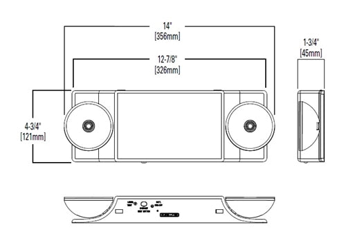 Sure Lites SEL50SD LED Emergency Light, 50 Coverage, Adjustable Optic, Self-Diagnostic, NiCad Battery, Circular Head