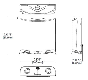 Sure Lites SELDWA29SD LED Emergency Light, Wet Location, 50 Feet Coverage, AccuLED Optic, Self-Diagnostic, Silver