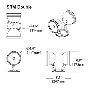 Sure Lites SRM60DGY Remode LED Emergency Light, Aluminum, 60 Feet Coverage, Double Heads, Grey