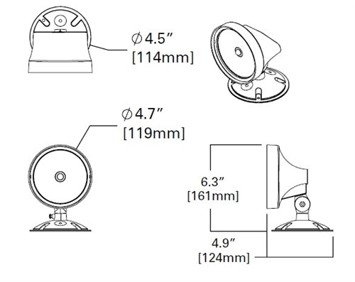 Sure Lites SRP25DWH Remode LED Emergency Light, Polycarbonate, 25 Feet Coverage, Double Heads, White