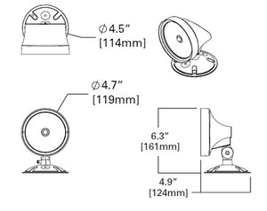 Sure Lites SRP25DWH Remode LED Emergency Light, Polycarbonate, 25 Feet Coverage, Double Heads, White