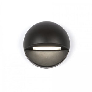 WAC Lighting 3011-27BK Deck and Patio Circle LED Light, 2700K Color Temperature, 90 CRI, Black on Aluminum