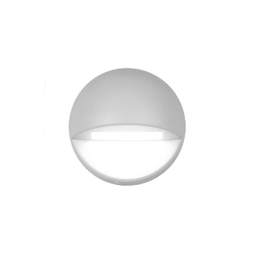WAC Lighting 3011-27WT Deck and Patio Circle LED Light, 2700K Color Temperature, 90 CRI, White on Aluminum