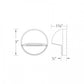 WAC Lighting 3011-30BBR Deck and Patio Circle LED Light, 3000K Color Temperature, 90 CRI, Bronze on Brass