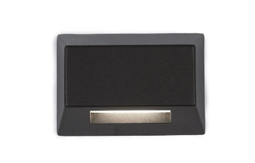 WAC Lighting 3031-27BK Deck and Patio Rectangle LED Light, 2700K Color Temperature, Black on Aluminum