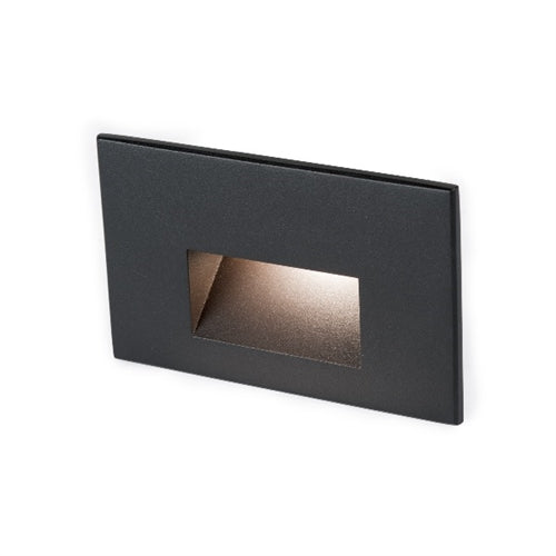 WAC Lighting 4011-27BK 12V Rectangle Step Light, 2700K Color Temperature, 90 CRI, Black on Aluminum