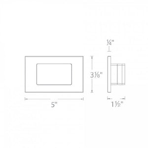 WAC Lighting 4071-30BZ 12V Rectangle LED Step and Wall Light, 3000K Color Temperature, Bronze on Aluminum