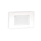 WAC Lighting 4071-AMWT 12V Rectangle LED Step and Wall Light, Amber Color Temperature, White on Aluminum