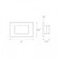 WAC Lighting 4071-AMWT 12V Rectangle LED Step and Wall Light, Amber Color Temperature, White on Aluminum