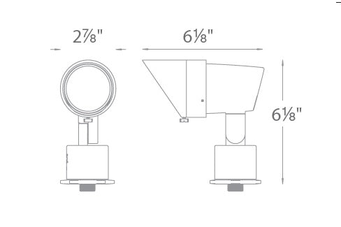 WAC Lighting 5011-27BZ Accent Landscape Lighting, 12V, 2700K Color Temperature, Bronze on Aluminum