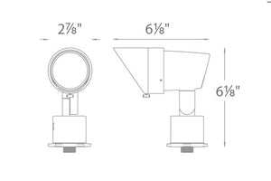 WAC Lighting 5011-27BZ Accent Landscape Lighting, 12V, 2700K Color Temperature, Bronze on Aluminum