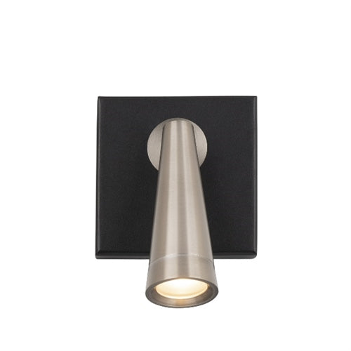 WAC Lighting BL-48007-BK/BN 9W 7" Arne Swing Arm LED Wall Sconce, 3000K Color Temperature, 90 CRI, 100-240 VAC, 168 Lumens, Black/Brushed Nickel