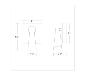 WAC Lighting BL-48007-BK/BN 9W 7" Arne Swing Arm LED Wall Sconce, 3000K Color Temperature, 90 CRI, 100-240 VAC, 168 Lumens, Black/Brushed Nickel