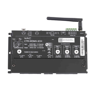 WAC CTR-WDMX-3CH 96W Wireless DMX LED Controller, 3 Channels X 24VDC