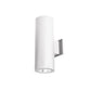 WAC Lighting DS-WD05-S40S-WT  Tube Architectural 13" LED Outdoor Wall Sconce, Straight Up and Down, 16 Degree Beam Angle, 3000K Color Temperature, 85 CRI, White