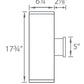 WAC Lighting DS-WD06-U30B-GH 6" 22W Double Sided Ultra Narrow Beam LED Wall Sconce, 3000K Color Temperature, 85 CRI, 130 x 2 Lumens, Graphite