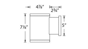WAC DS-WS05-N27S-BK 25W Wall Mount LED Light, Narrow Beam, 2700K Color Temperature, Black