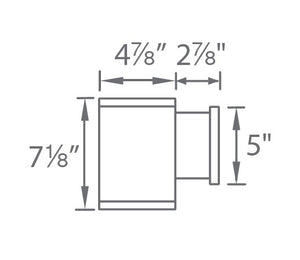 WAC Lighting DS-WS05-U27B-BZ 5" 11W Ultra Narrow Beam LED Wall Sconce, 2700K Color Temperature, 85 CRI, 125 Lumens, Bronze