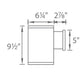 WAC Lighting DS-WS06-U35B-BZ 6" 11W Ultra Narrow Beam LED Wall Sconce, 3500K Color Temperature, 85 CRI, 130 Lumens, Bronze
