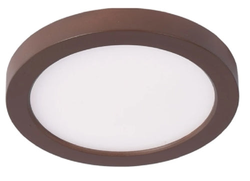 WAC Lighting FM-05RN-930-BZ 5" LED Round Ceiling and Wall Mount, 12W, 3000K Color Temperature, 90 CRI, 1050 Lumens, Bronze