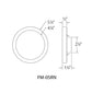 WAC Lighting FM-05RN-935-NI 5" LED Round Ceiling and Wall Mount, 12W, 3500K Color Temperature, 90 CRI, 1050 Lumens, Nickel