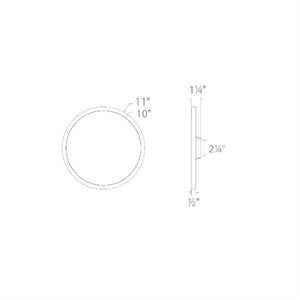 WAC Lighting FM-11RN-935-NI 11" LED Round Ceiling and Wall Mount, 20W, 3500K Color Temperature, 90 CRI, 1525 Lumens, Nickel