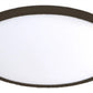 WAC Lighting FM-15RN-930-BZ 15" LED Round Ceiling and Wall Mount, 28W, 3000K Color Temperature, 90 CRI, 2550 Lumens, Bronze