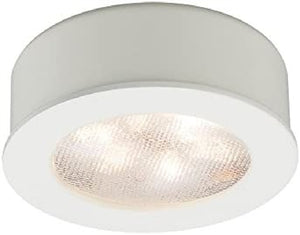WAC Lighting HR-LED87-WT LED Round Button Light, 3000K, White