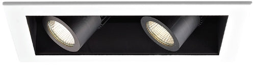 WAC Lighting MT-4LD216T-BK 4" LED Precision Multiples Trim for 2 Light Spot Housing, Black