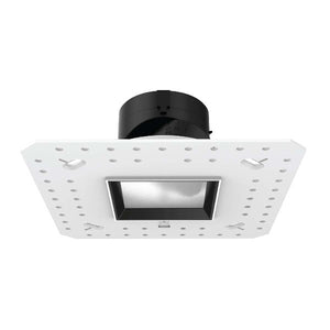 WAC R2ASAL-F835-LBK 2" Square Adjustable Trimless Housing, Wet Location, 40 Degrees Beam Spread, 85 CRI, 3500K, Lensed Black