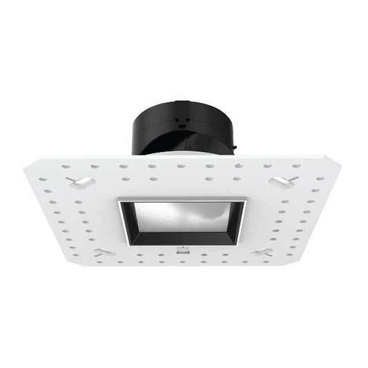 WAC R2ASAL-N840-LBK 2" Square Adjustable Trimless Housing, Wet Location, 26 Degrees Beam Spread, 85 CRI, 4000K, Lensed Black