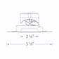 WAC R2ASAL-N930-LBK 2" Square Adjustable Trimless Housing, Wet Location, 26 Degrees Beam Spread, 90 CRI, 3000K, Lensed Black