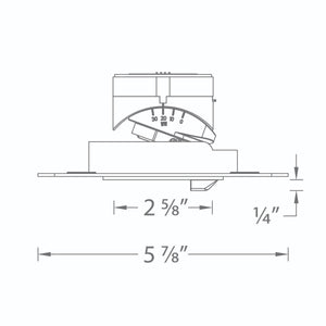 WAC R2ASWL-A835-BK 2" Square Wall Wash Lensed Trimless Housing, Wet Location, Asymmetrical Beam Spread, 85 CRI, 3500K, Black