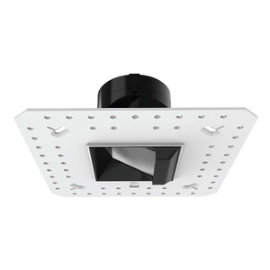 WAC R2ASWL-A835-BKWT 2" Square Wall Wash Lensed Trimless Housing, Wet Location, Asymmetrical Beam Spread, 85 CRI, 3500K, Black/ White