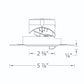 WAC R2ASWL-A835-WT 2" Square Wall Wash Lensed Trimless Housing, Wet Location, Asymmetrical Beam Spread, 85 CRI, 3500K, White