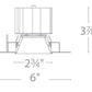 WAC R3ASDL-N930-WT 3.5" Square Downlight, Wet Location, 25 Degree Beam Spread, 90 CRI, 3000K, White